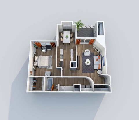 a floor plan of a house royalty free 3d model preview no.